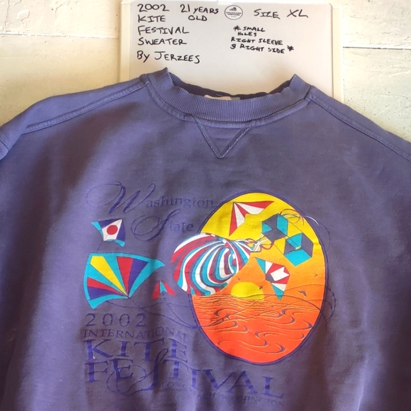 Washington State 2002 International Kite Festival Crew Neck Sweater size XL - Picture 2 of 5